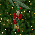 12 Bendable Elf In A Red Green And Gold Suit N A