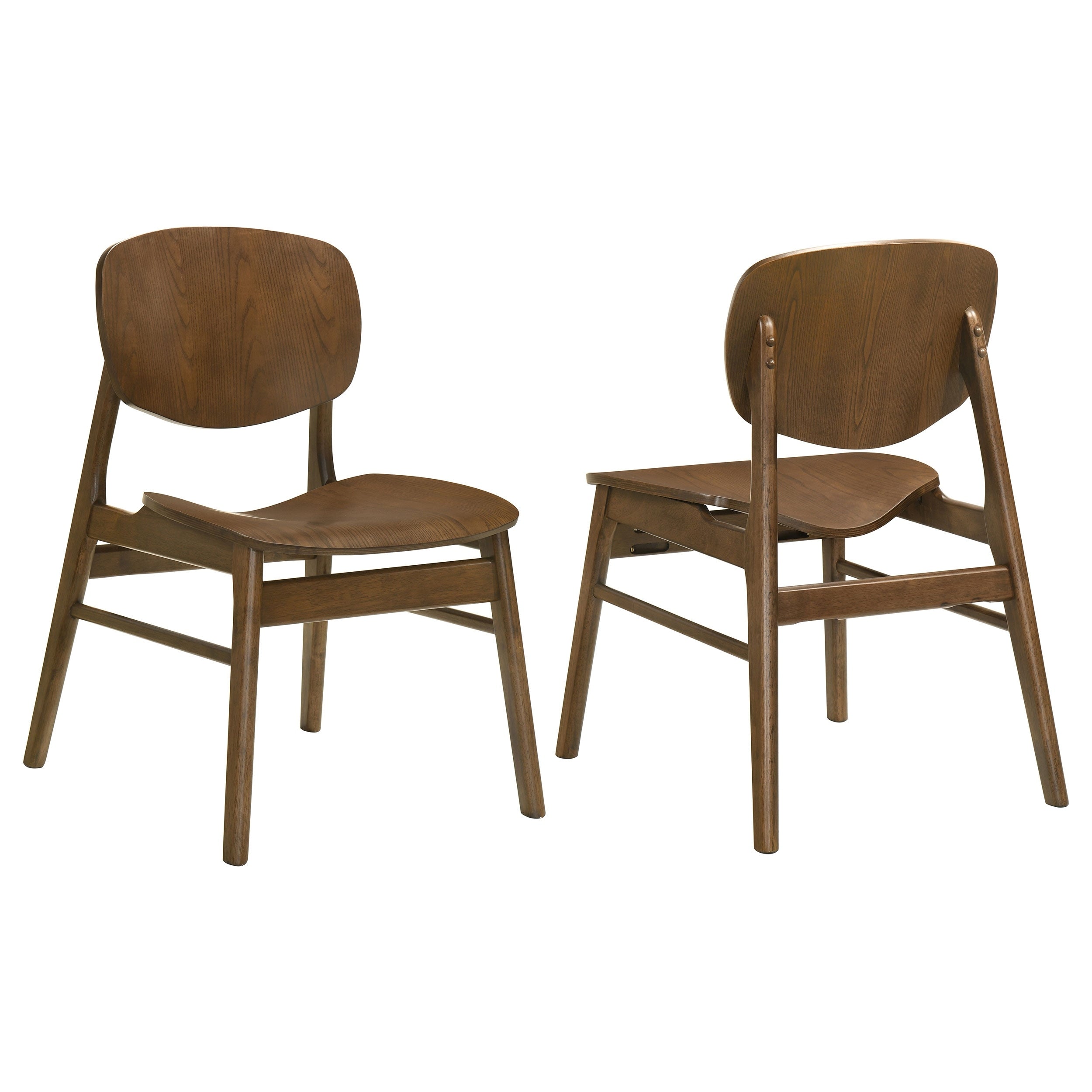 Benford Dining Side Chair Wood Seat Dark Brown Set Of 2