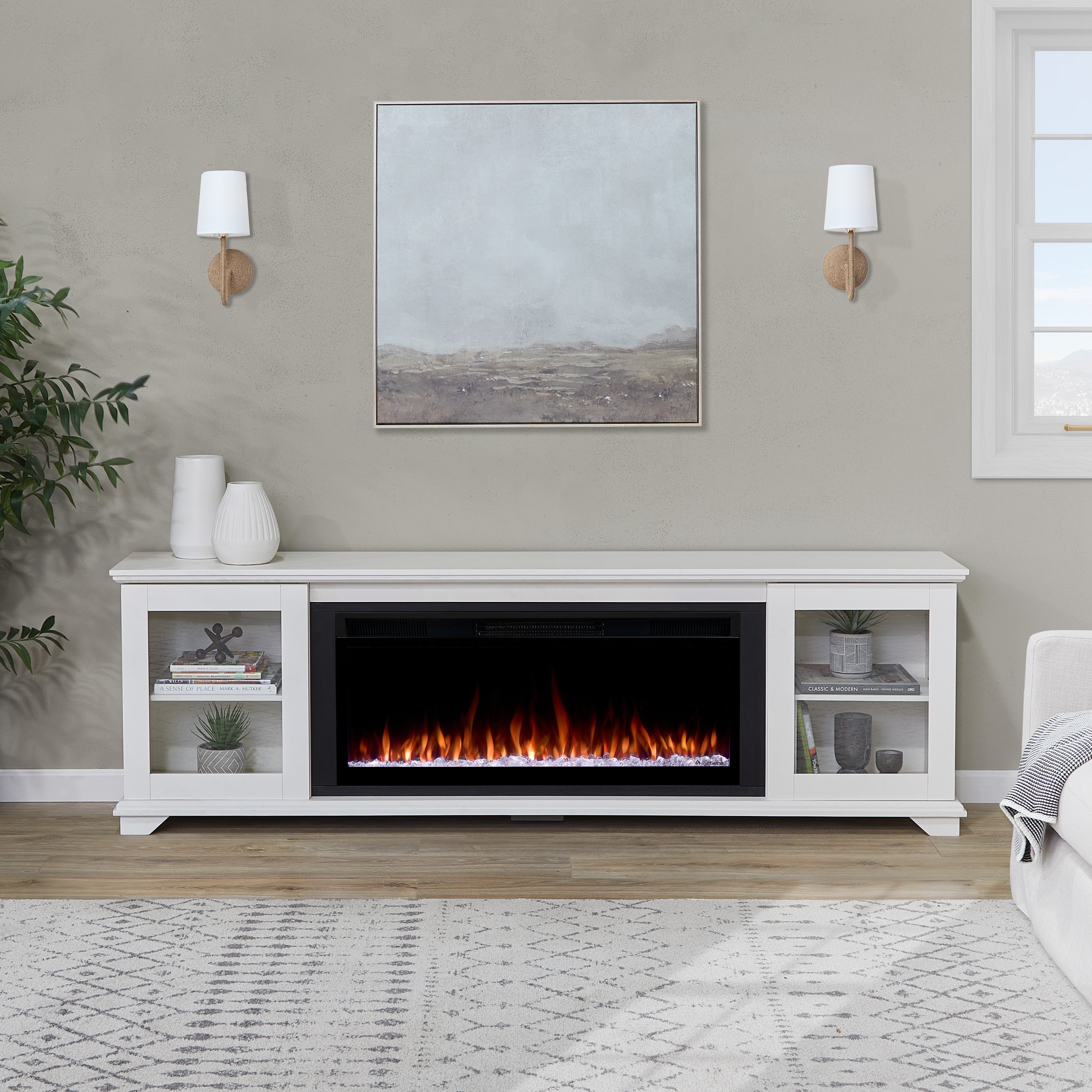 Benjamin 81 Smart Landscape Electric Fireplace By Real Flame