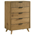 Bennett 5 Drawer Bedroom Chest Of Drawers Light Oak