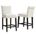 Bennett White Faux Leather 24 Inch Counter Height High Back Stools Set Of 2 By Inspire Q Bold