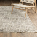 Bennett Modern Architectural Block Ivory Grey Area Rug