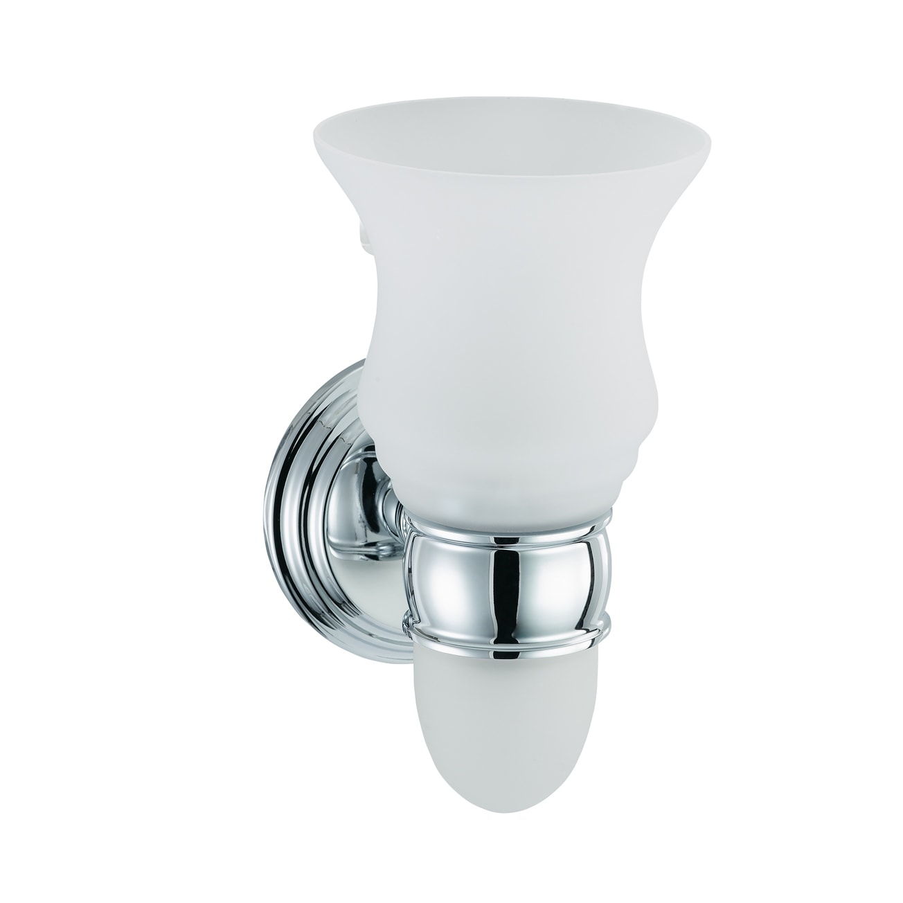 Bentley Solid Brass Wall Sconce With Frosted Glass Nightlight Option
