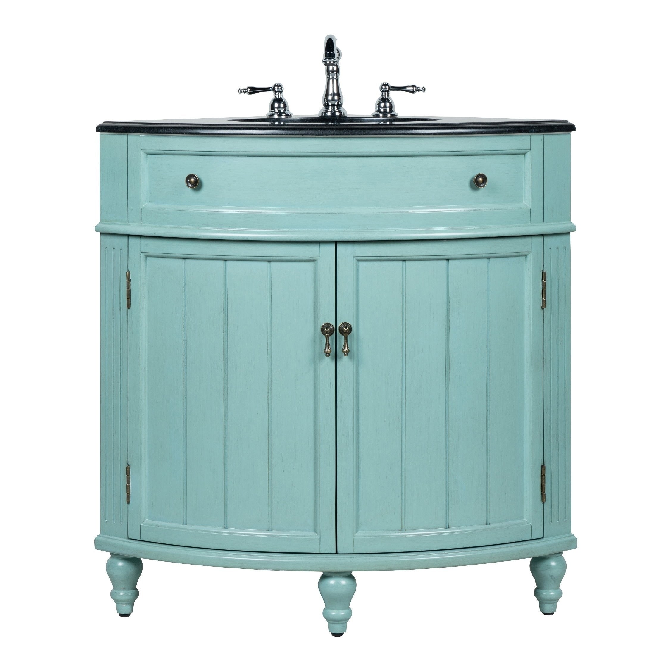 24 Benton Collection Thomasville Blue Corner Bathroom Sink Vanity