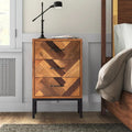 Burnham Home Benton Mid Century Modern Brown Wood Side Table