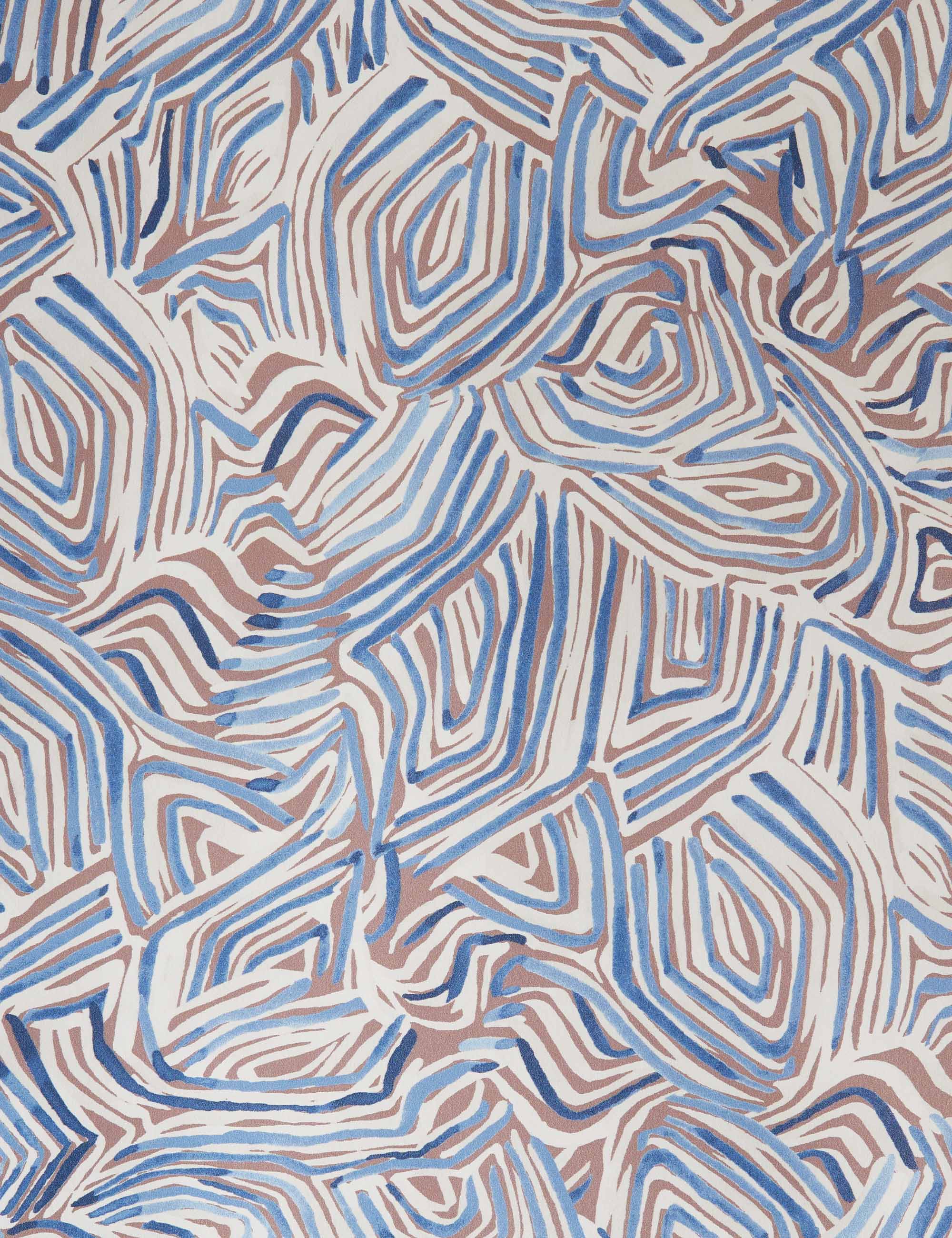 Bequia Wallpaper Ocean by Malene Barnett swatch