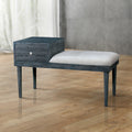 Furniture Of America Bereim Contemporary Weathered Grey Accent Bench With Drawer