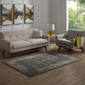 Berit Distressed Vintage Floral Lattice Area Rug 8 X 10