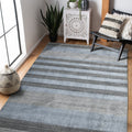Hand Woven Berkley Grey Blended New Zealand Wool And Art Silk Area Rug 10 X 14