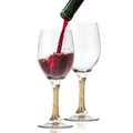 Cheer Collection Crystal Wine Glass With Gold Stem