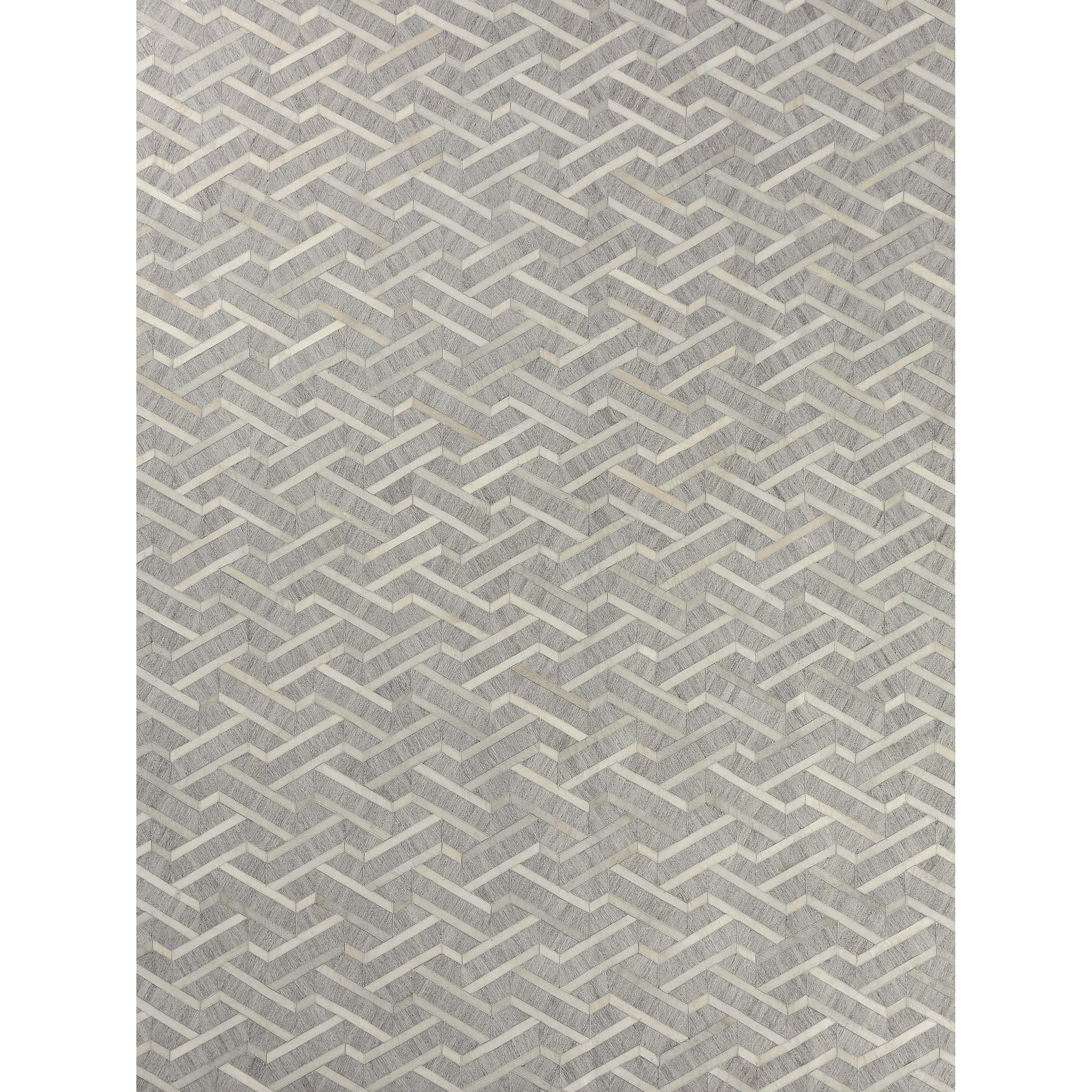 Berlin Hand Tufted Leather Viscose Silver Ivory Area Rug
