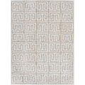 Berlin Hand Tufted Leather Viscose Silver Ivory Area Rug 8 X 10