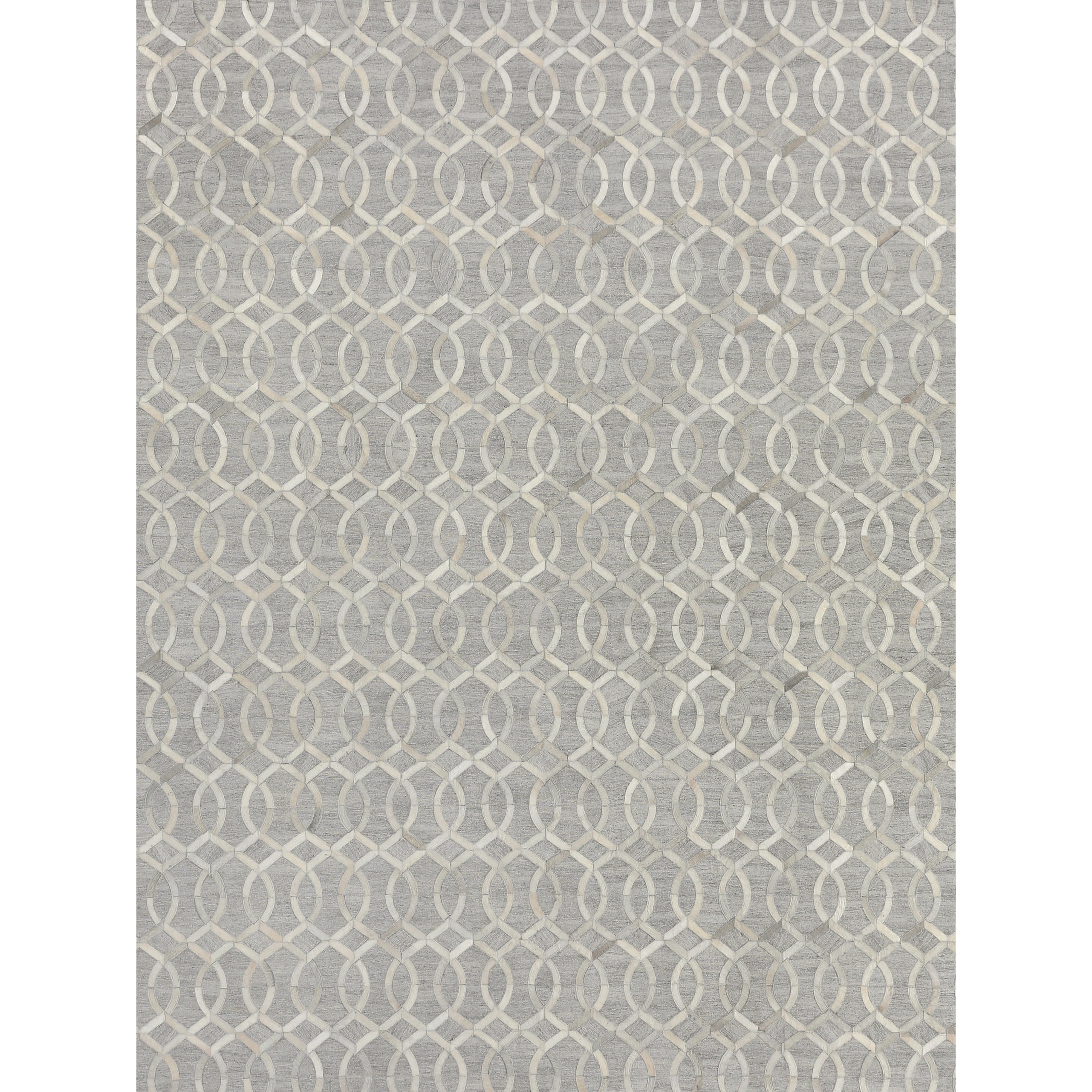 Berlin Hand Tufted Leather Viscose Silver Ivory Area Rug