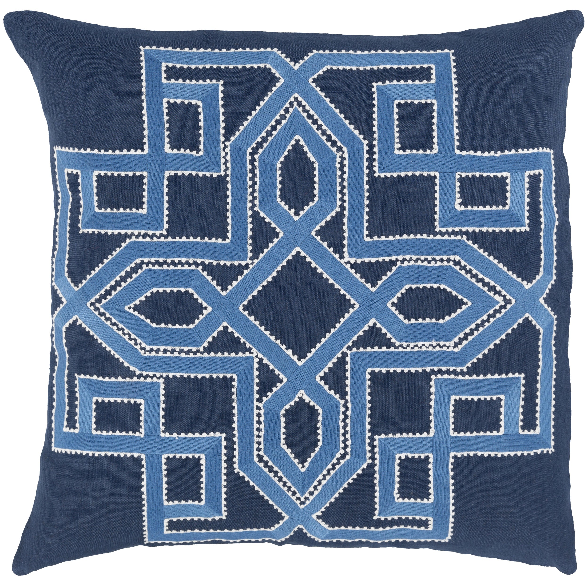 Decorative 20 Inch Poly Or Feather Down Filled Garcia Geometric Throw Pillow
