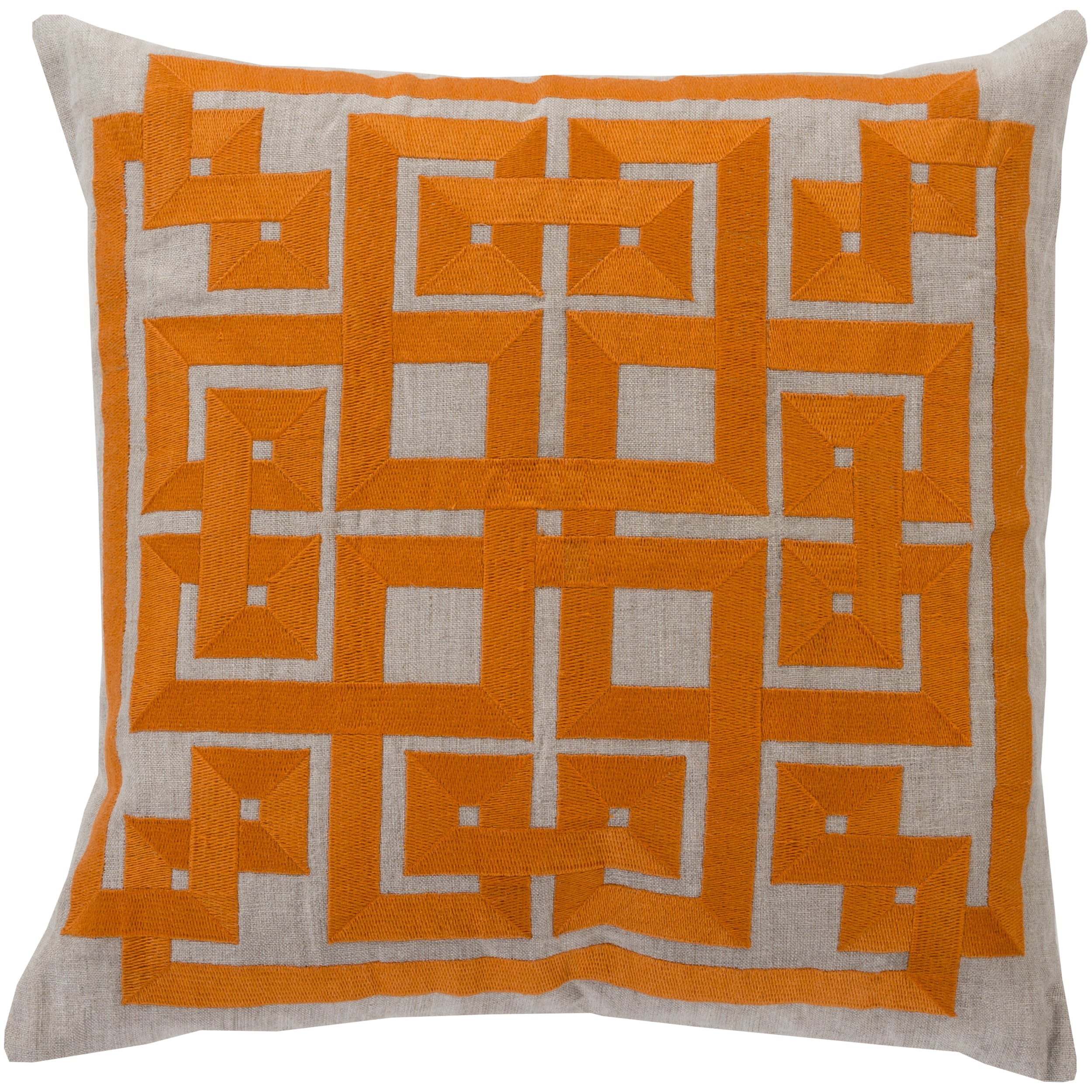 Decorative Felipe Geometric Feather And Down Or Polyester Filled 18 Inch Throw Pillow