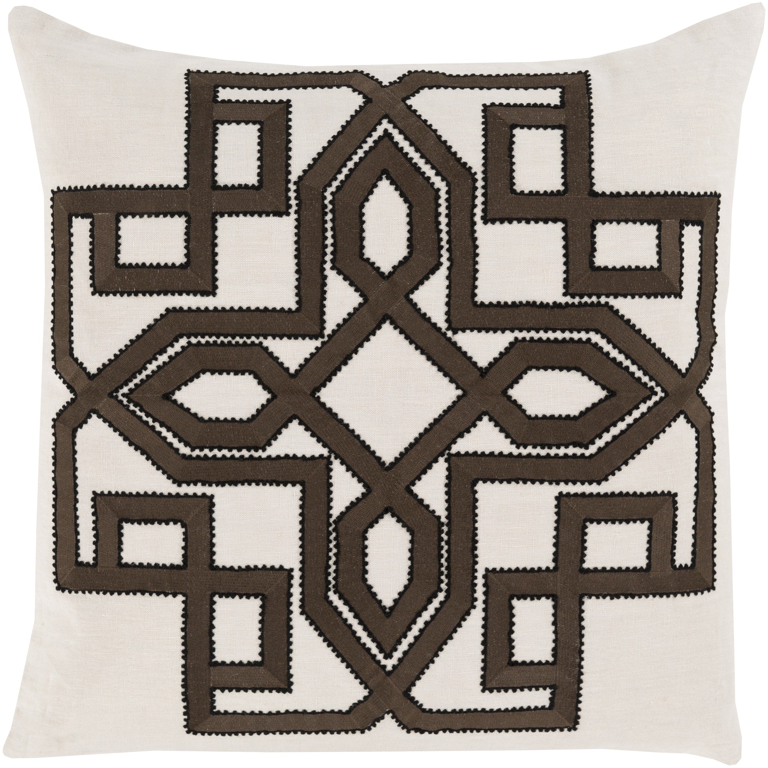 Decorative Garcia Geometric 18 Inch Poly Or Feather Down Filled Throw Pillow