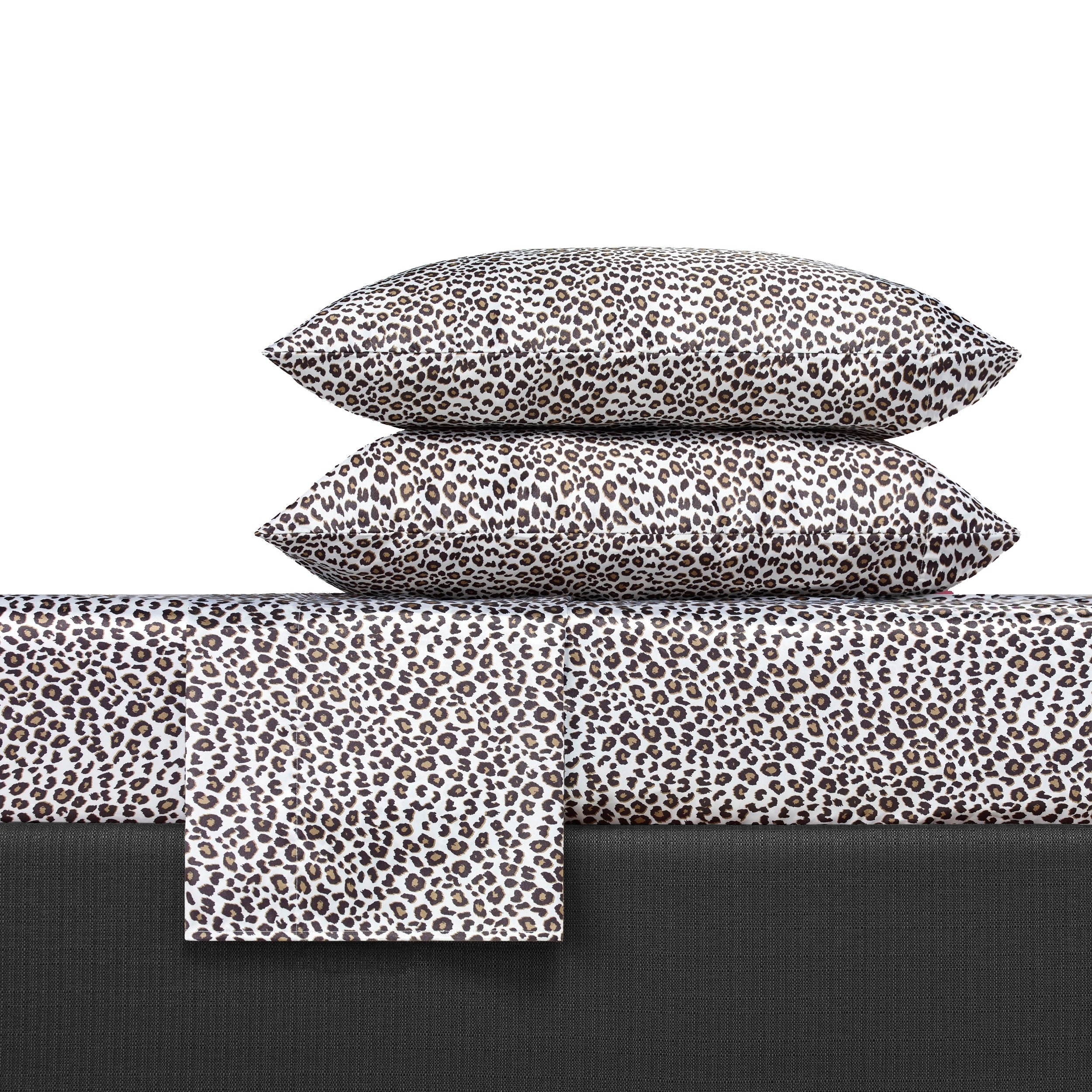 Betsey Johnson Betseys Leopard Satin Sheet Set Pillowcase Sets