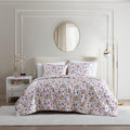 Betsey Johnson Queen Bee Floral Bouquet Reversible Pink Duvet Cover Set
