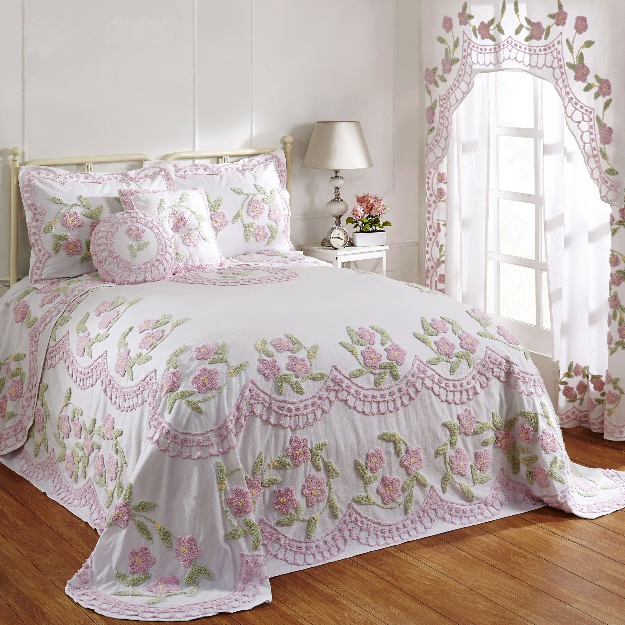 Bloomfield Cotton Chenille Bedspread Set Or Separates