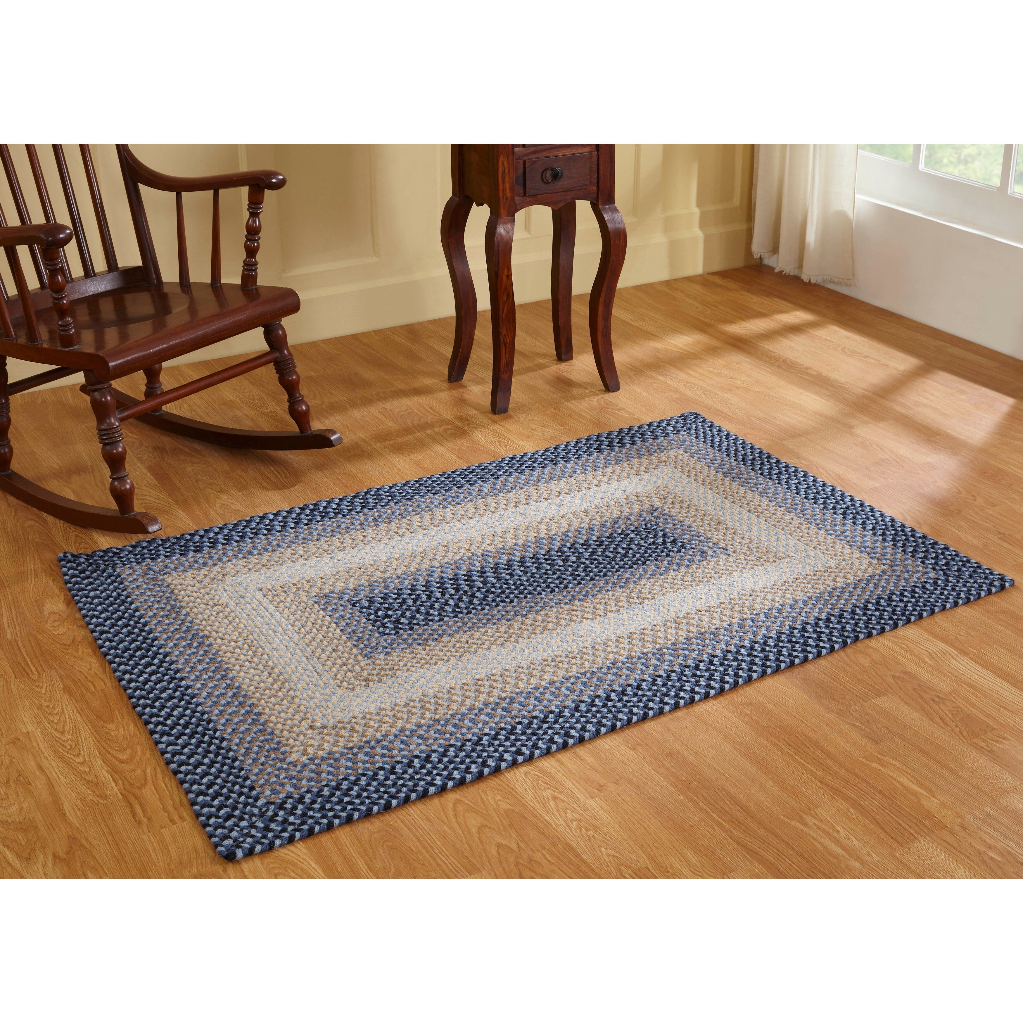 Better Trends Woodbridge Braid Collection Durable Mildew Moisture Resistant Reversible Indoor Area Rug 100 Wool Vibrant Colors