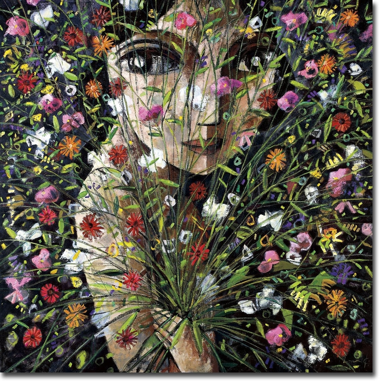 Between The Flowers By Didier Lourenco Gallery Wrapped Canvas Giclee Art