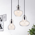 Beveen Round 3 Light Glass Gourde Lamp Collection