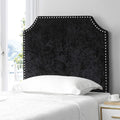 Bevel Tacked Plush College Headboard Velvet Crush