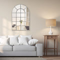 Arch Window Pane Mirror Wall Floor Mirror Clear 30 In. X 0.9 In. X 44 In.