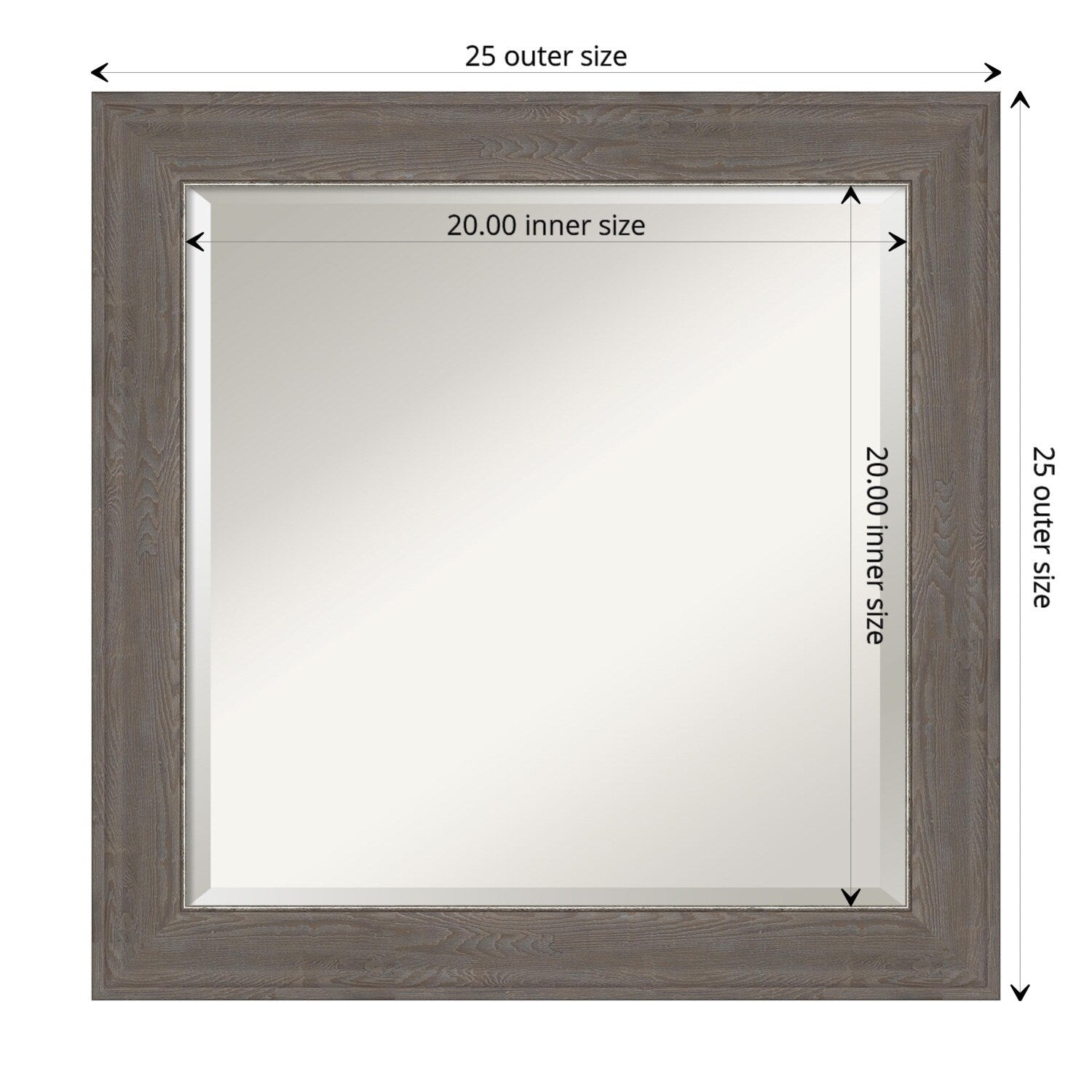 Alta Brown Grey Bathroom Vanity Wall Mirror