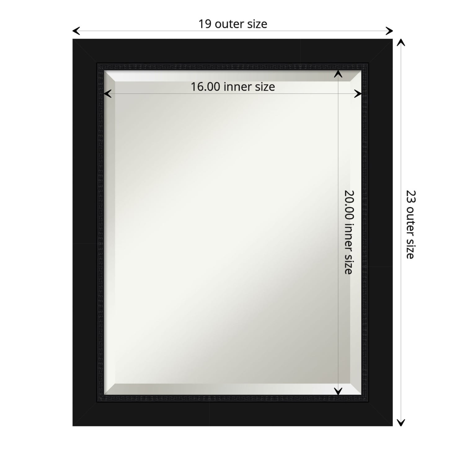 Avon Black Framed Bathroom Vanity Wall Mirror