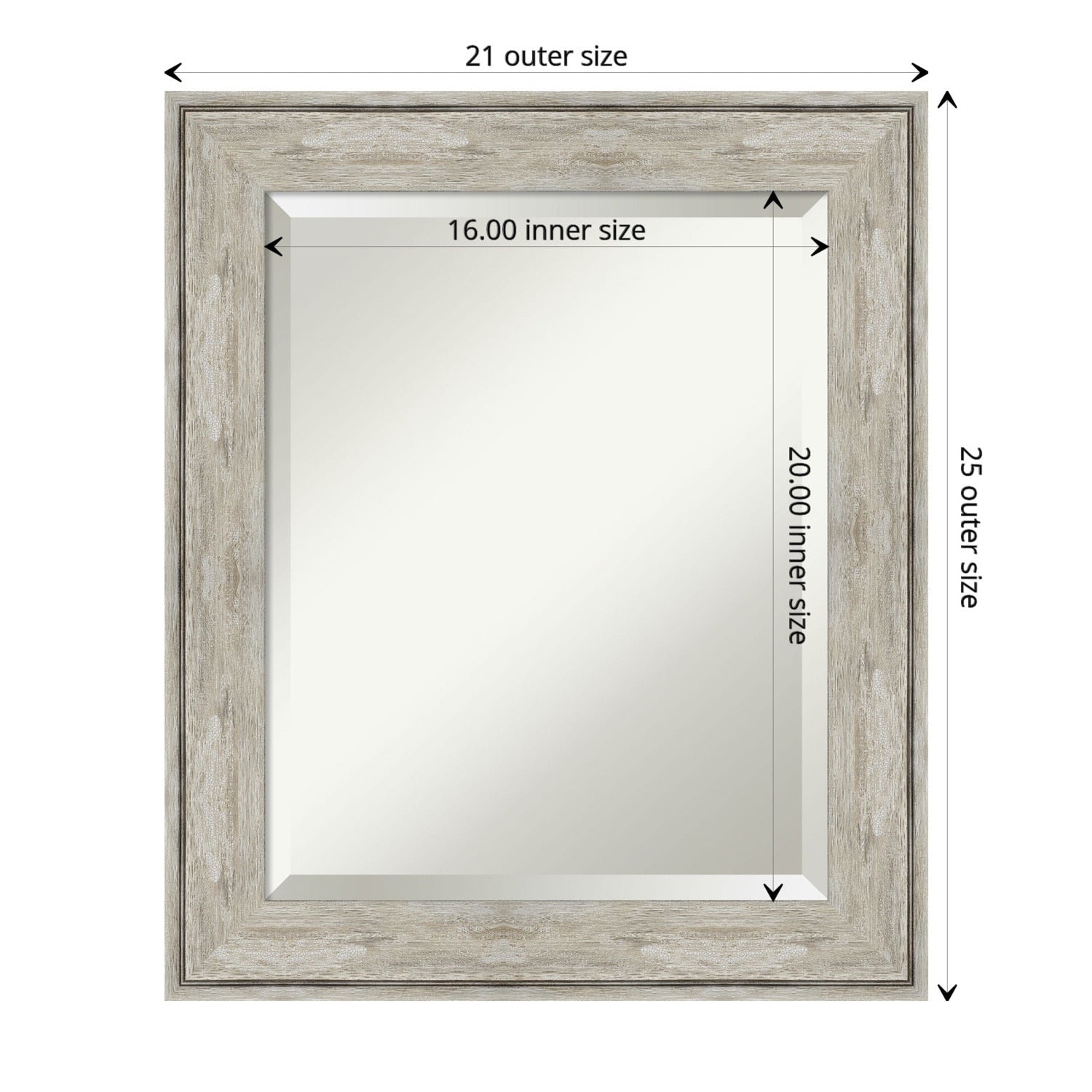 Crackled Metallic Bathroom Vanity Wall Mirror