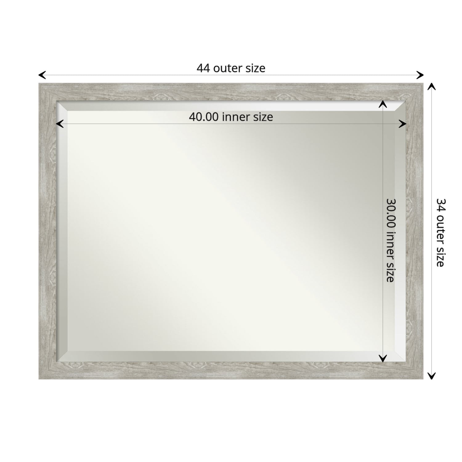 The Gray Barn Greywash Narrow Bathroom Vanity Wall Mirror