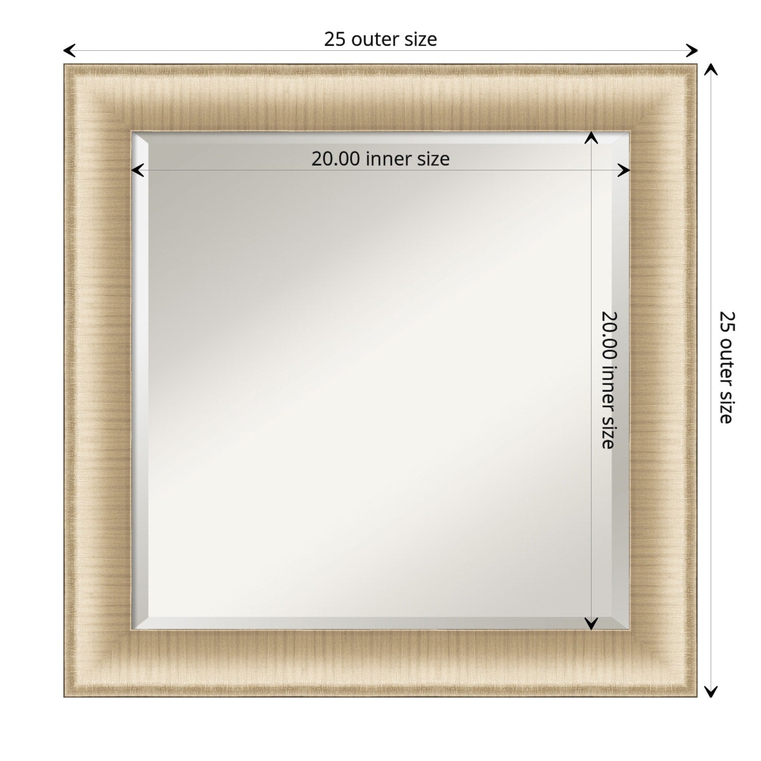 Porch Den Paula Jean Brushed Honey Vanity Wall Mirror