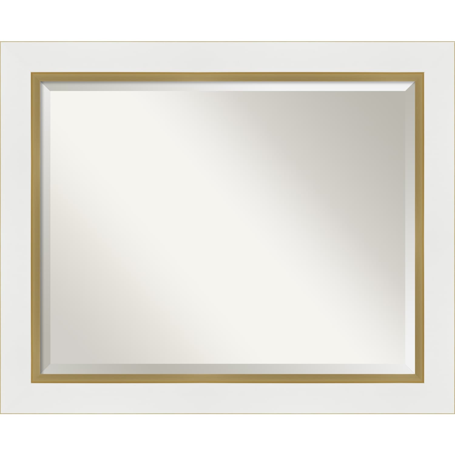 Porch Den Katherine White Bathroom Vanity Wall Mirror