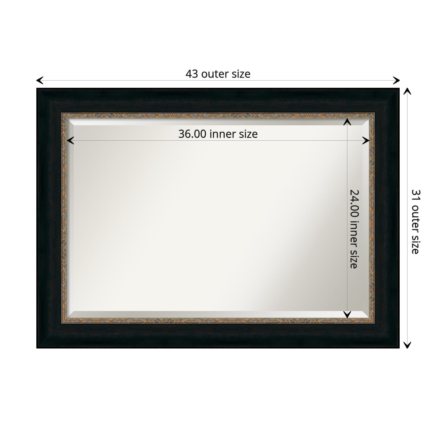 Impact Bronze Bathroom Vanity Wall Mirror