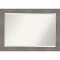 Pinstripe Plank Grey Bathroom Vanity Wall Mirror