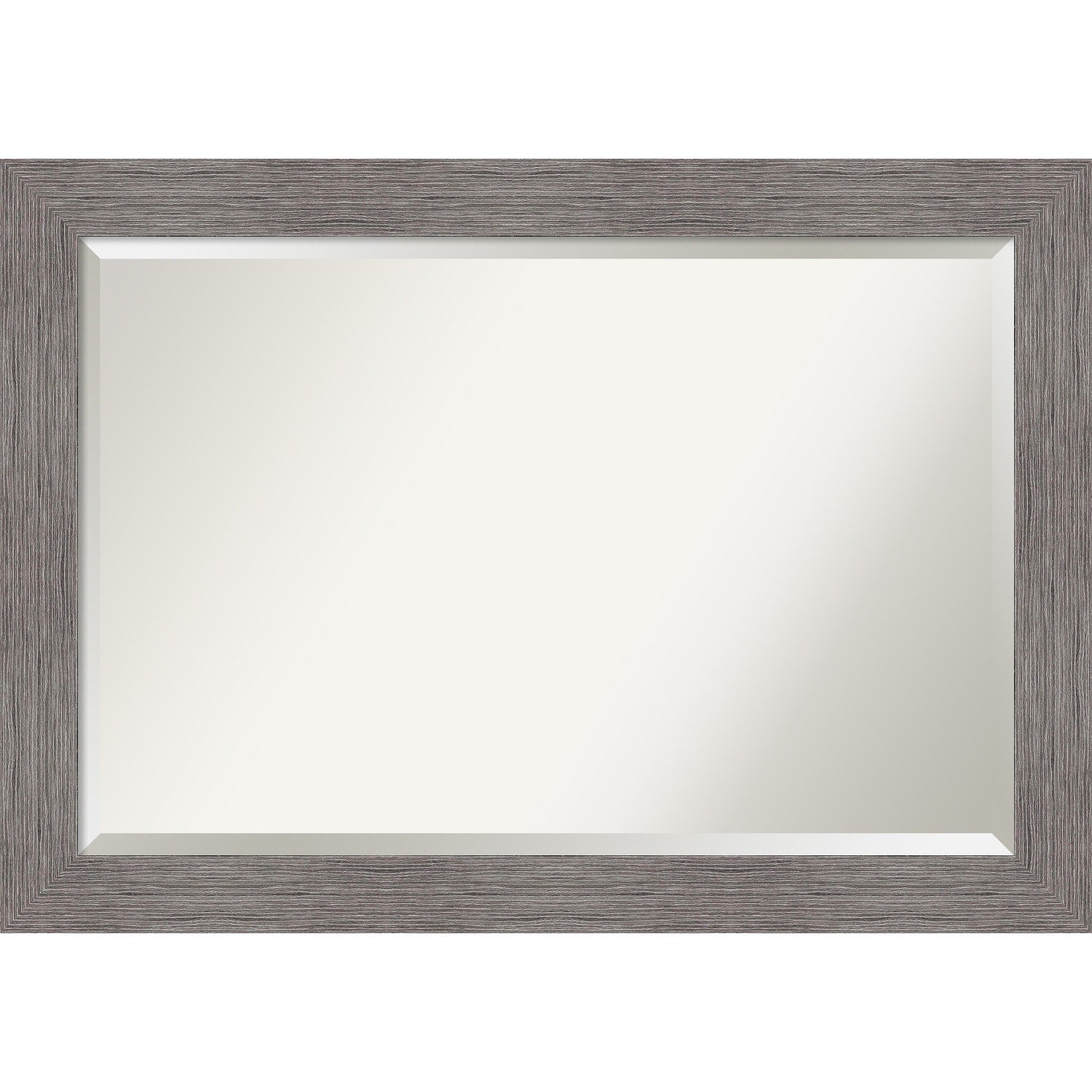 Pinstripe Plank Grey Bathroom Vanity Wall Mirror