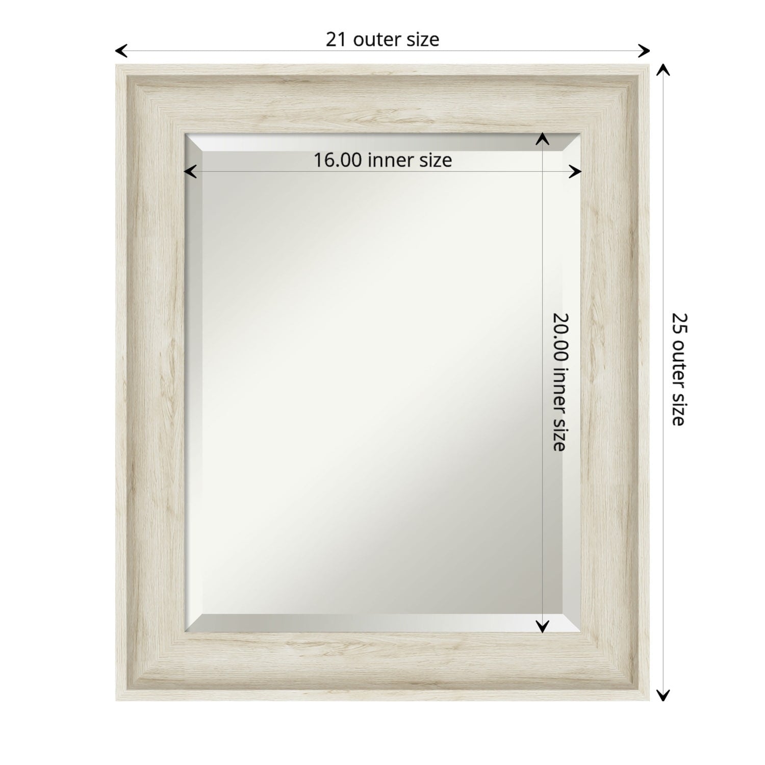 Regal Birch Cream Bathroom Vanity Wall Mirror