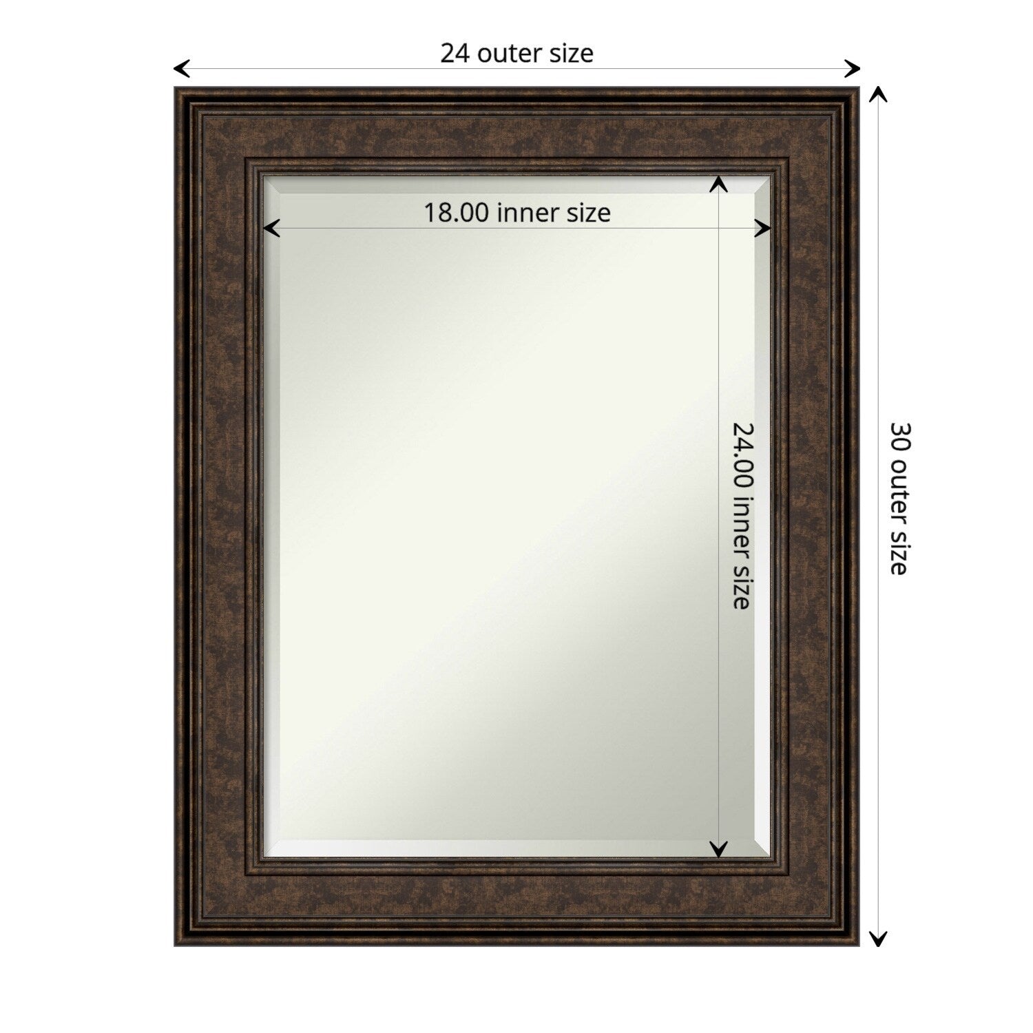 Ridge Bronze Bathroom Vanity Wall Mirror