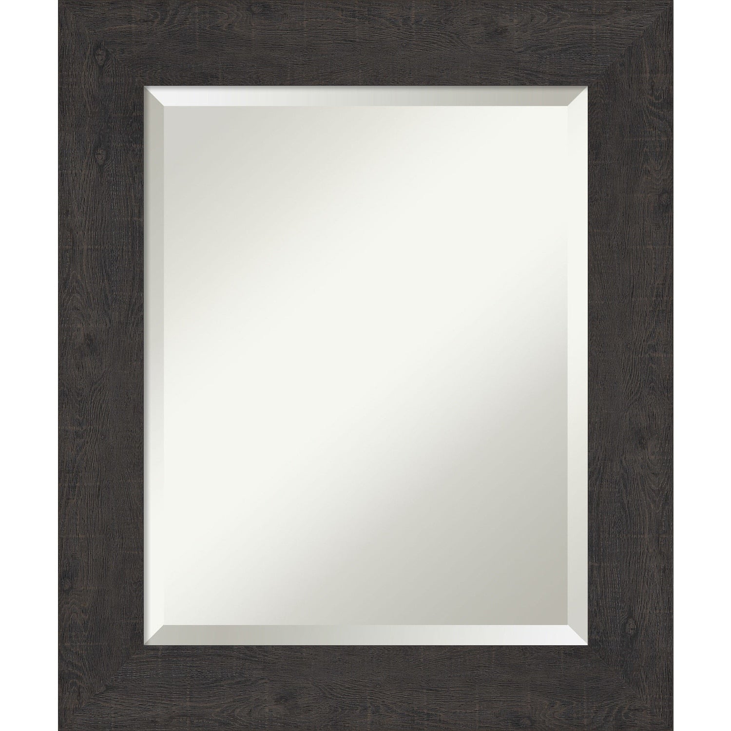 Rustic Plank Espresso Bathroom Vanity Wall Mirror
