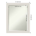 Rustic Plank White Narrow Bathroom Vanity Wall Mirror