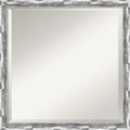 Scratched Wave Chrome Bathroom Vanity Wall Mirror
