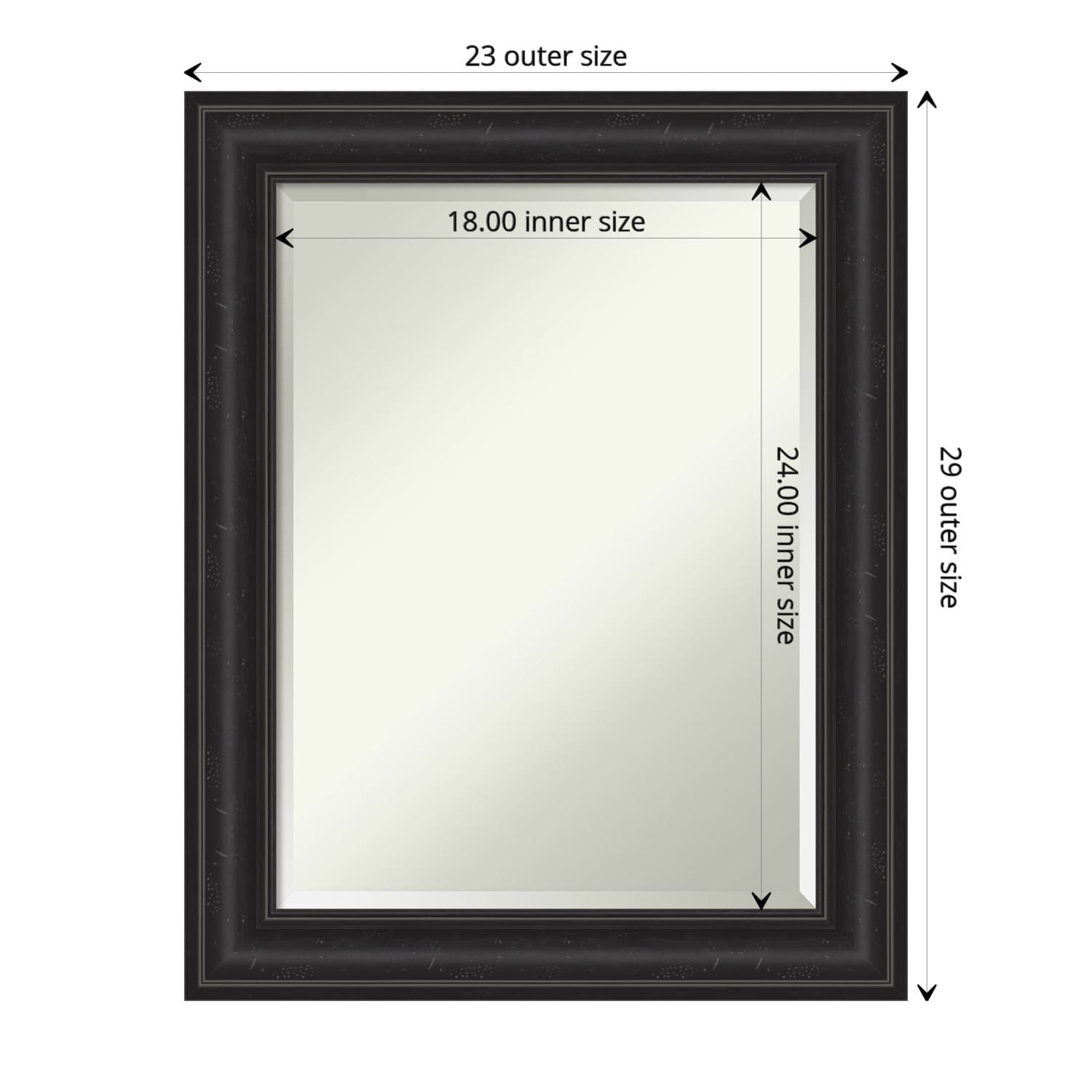 Shipwreck Black Bathroom Vanity Wall Mirror