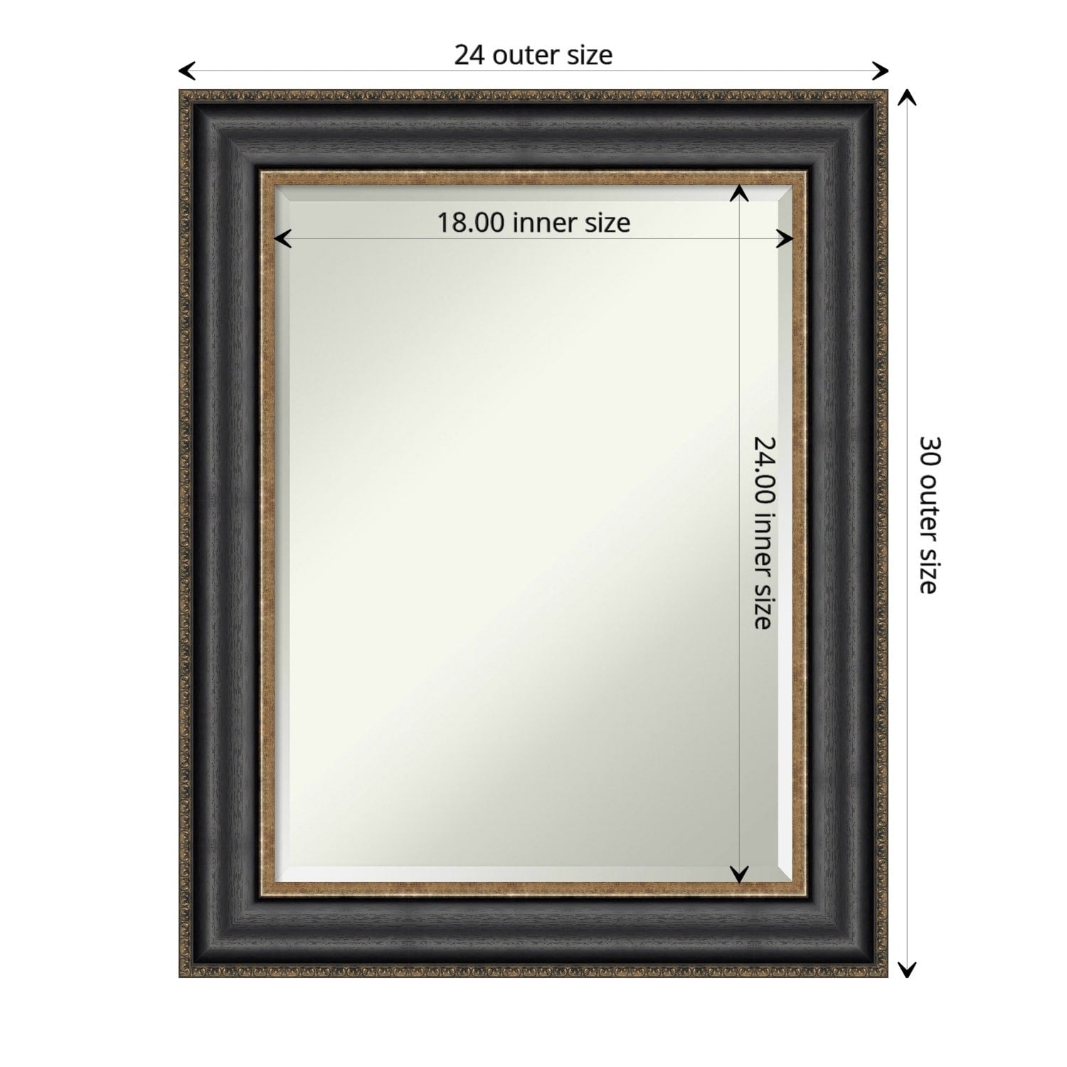 Thomas Black Bronze Bathroom Vanity Wall Mirror