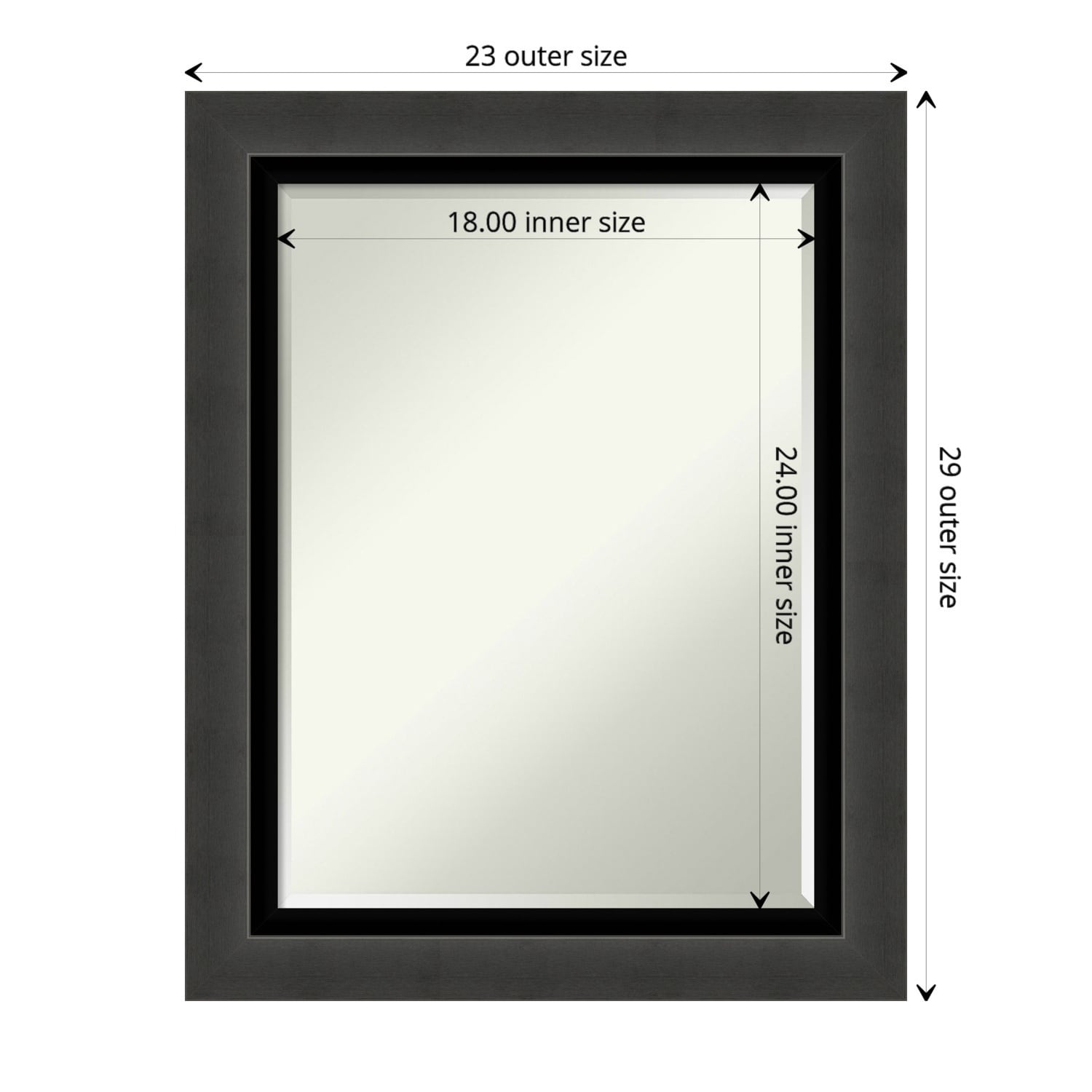 Tuxedo Black Bathroom Vanity Wall Mirror