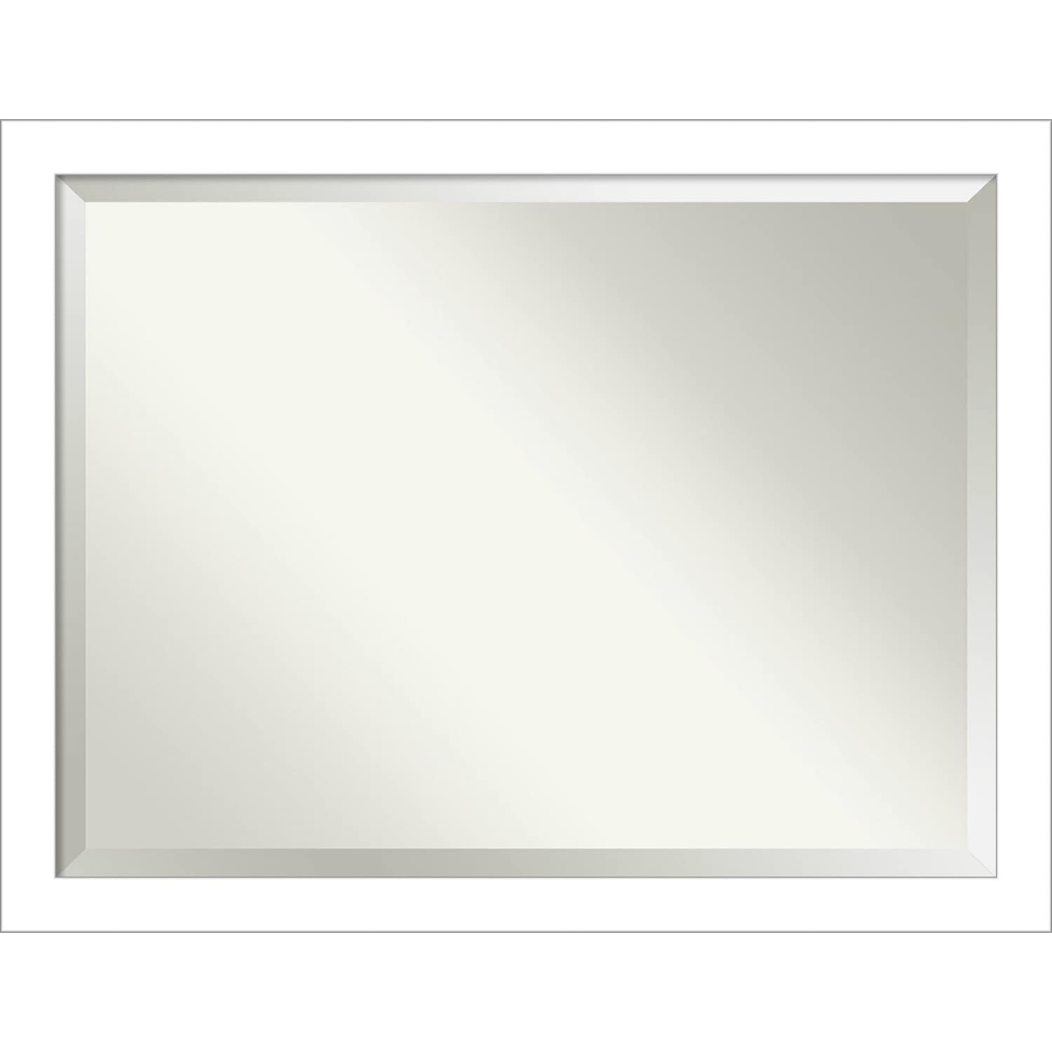 Wedge White Bathroom Vanity Wall Mirror