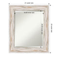 The Gray Barn Autumn Avenue Medium White Wash Bathroom Mirror 21 X 25
