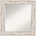 Bathroom Vanity Mirror Alexandria White Wash Wood 25 X 25 Inch