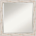 Bathroom Vanity Mirror Alexandria White Wash Narrow Wood 23 X 23 Inch