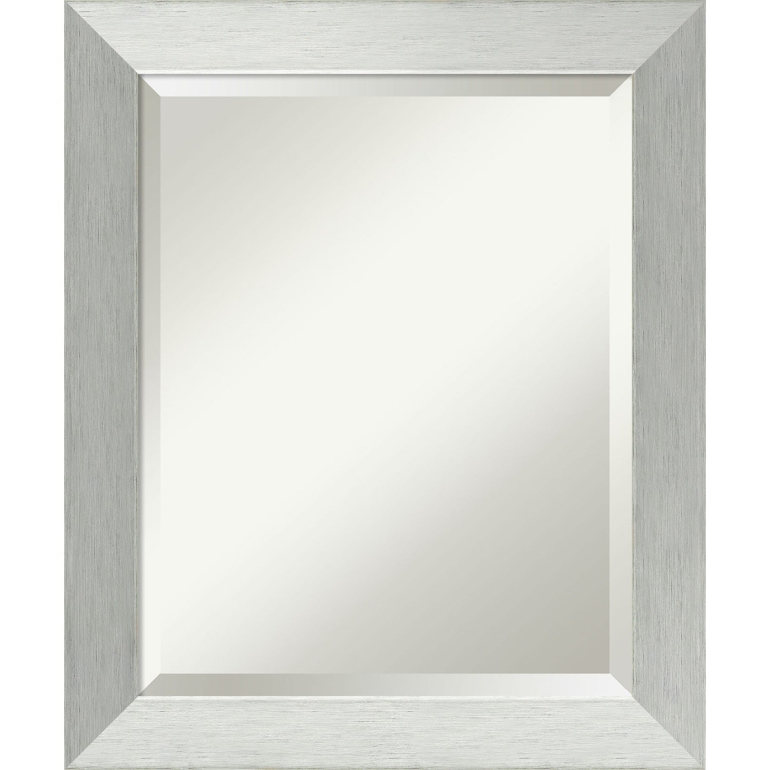 Bathroom Mirror Medium Brushed Sterling Silver